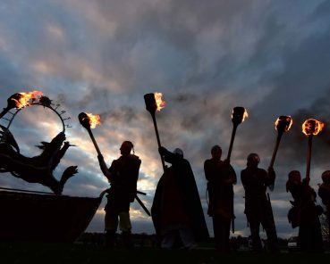 Fiery Wolf Beacon Welcomes the Return of the Vikings