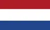 The Dutch flag, featuring three horizontal stripes in red, white and blue.