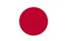 Japanese flag with a white background and a red circle in the center.