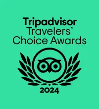 Tripadvisor Travellers’ Choice 2024 award logo featuring an owl emblem.